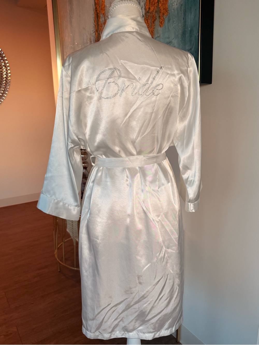 Satin 'Bride' Robe in Ivory
